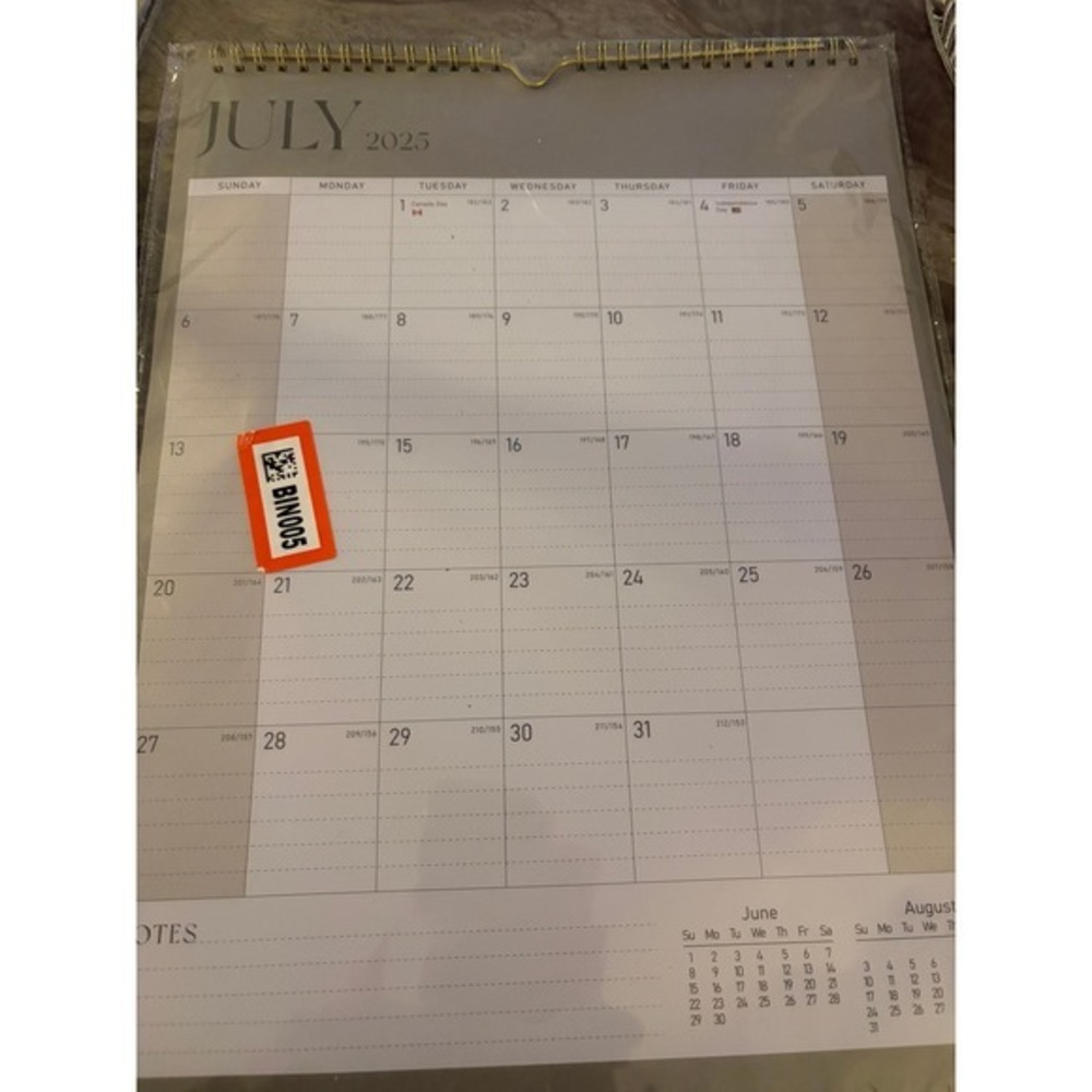 July 2025 - December 2026 Wall Calendar with Stickers